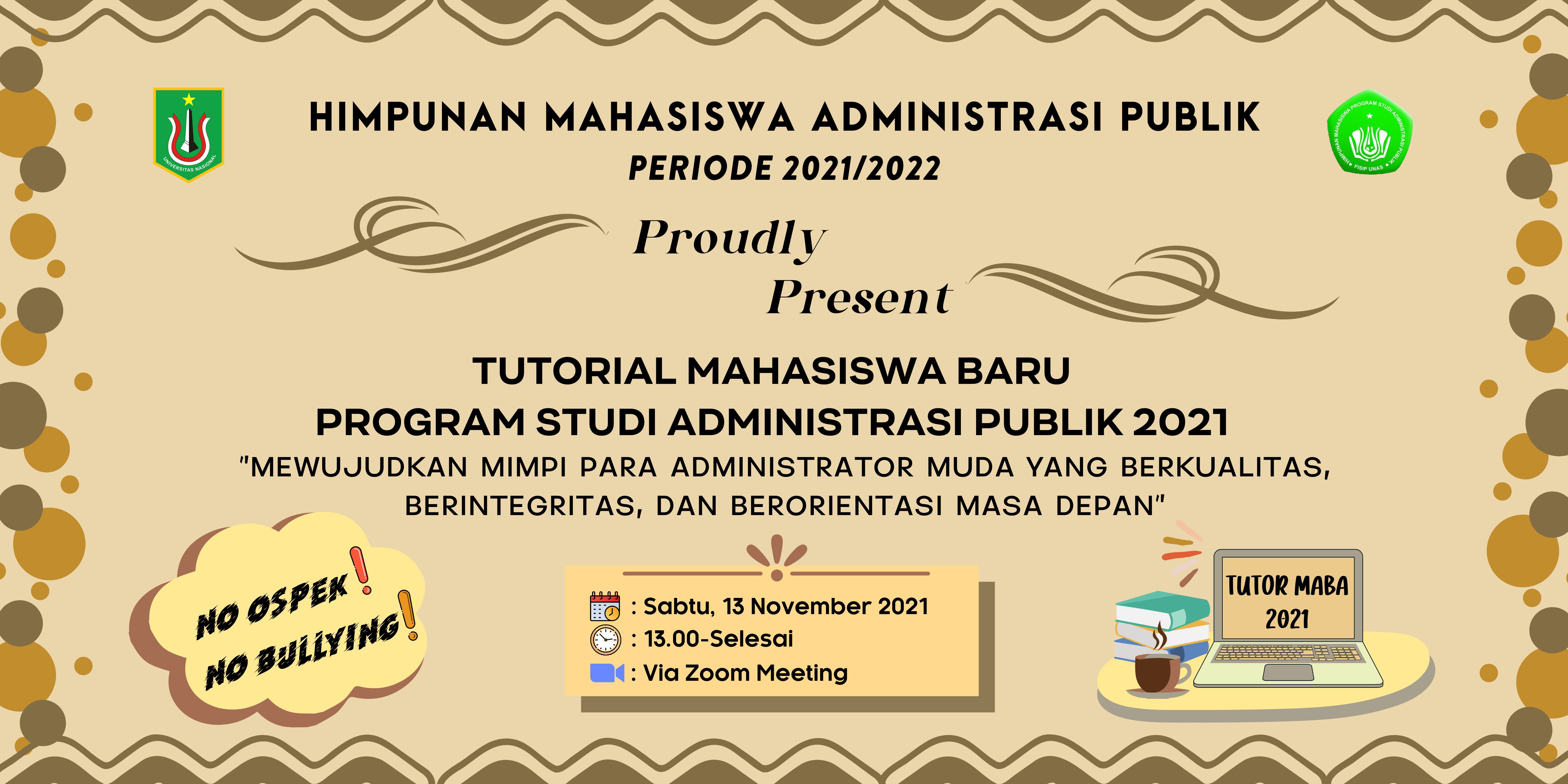 You are currently viewing Tutorial Mahasiswa Baru Program Studi Administrasi Publik Tahun 2021-2022