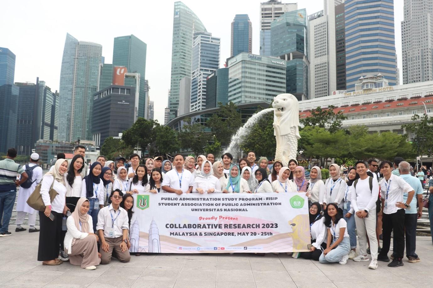 Kegiatan Penelitian Kolaboratif Mahasiswa dan Dosen serta Benchmarking pada tiga Universitas di Malaysia dan Singapore oleh Program Studi Administrasi Publik – FISIP UNAS.